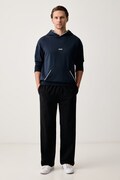HUGO bluza z kapturem męska z bawełną NOAH HOODIE granatowa 50566164