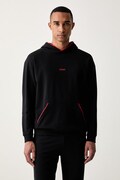 HUGO mikina s kapucí pánská s bavlnou NOAH HOODIE černá 50566164