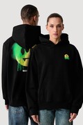Barrow bluza z kapturem bawełniana czarna F6BWUAHS070