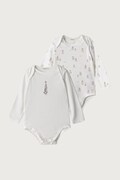 United Colors of Benetton body dziecięce bawełniane z elastanem 2-pack beżowe 3WGGAB011