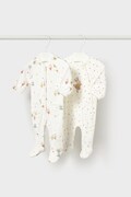 Mayoral Newborn śpiochy niemowlęce bawełniane 2-pack białe 2751