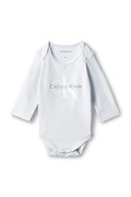 Calvin Klein Jeans body niemowlęce bawełniane z elastanem niebieskie LVCKFJN01N