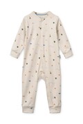 Liewood φορμάκι παιδικό βαμβακερό με ελαστάν Birk Grow Printed Pyjamas Jumpsuit μπεζ LW20983