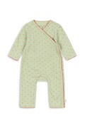 Konges Sløjd pajacyk niemowlęcy bawełniany MINNIE NEWBORN ONESIE GOTS zielony KS106169