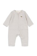 Konges Sløjd бебешки гащеризон за деца от памук с еластан BASIC ZIP ONESIE GOTS бял KS105901