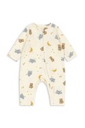 Konges Sløjd overal detský bavlnený s elastanom BASIC ZIP ONESIE GOTS béžový KS105901