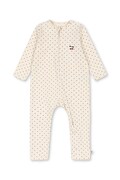 Konges Sløjd бебешки гащеризон за деца от памук с еластан BASIC ZIP ONESIE GOTS бежов KS105901
