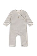 Konges Sløjd бебешки гащеризон за деца от памук с еластан BASIC NEWBORN ONESIE GOTS бял KS105898