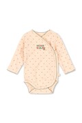 Konges Sløjd κορμάκι βρεφικό βαμβακερό με ελαστάν BASIC LS NEWBORN BODY GOTS ροζ KS105897
