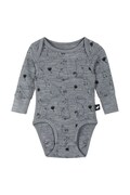 Reima body dziecięce z wełny merino Moomin Raraste szare 5200069E