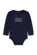 Tommy Hilfiger body niemowlęce z bawełną granatowe KN0KN02269