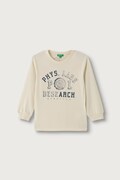 United Colors of Benetton longsleeve dziecięcy bawełniany beżowy 3I1XC10UJ