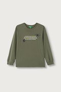 United Colors of Benetton longsleeve dziecięcy bawełniany zielony 3I1XC10UJ