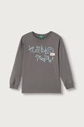 United Colors of Benetton longsleeve dziecięcy bawełniany szary 3I1XC10UJ