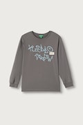 United Colors of Benetton longsleeve dziecięcy bawełniany szary 3I1XC10UJ