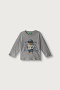 United Colors of Benetton longsleeve dziecięcy bawełniany szary 3I1XG10NL