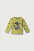 United Colors of Benetton longsleeve dziecięcy bawełniany zielony 3I1XG10NL