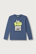 United Colors of Benetton longsleeve dziecięcy bawełniany niebieski 3I1XC10U4