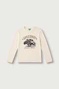 United Colors of Benetton longsleeve dziecięcy bawełniany beżowy 3ATNC10UF