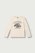 United Colors of Benetton longsleeve dziecięcy bawełniany beżowy 3ATNC10UF
