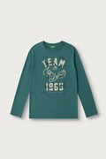 United Colors of Benetton longsleeve dziecięcy bawełniany turkusowy 3ATNC10UF