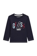 Guess longsleeve dziecięcy bawełniany granatowy N6BI19 K8008