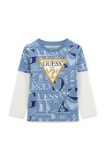 Guess longsleeve dziecięcy bawełniany niebieski N6BI18 K5871