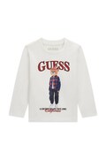 Guess longsleeve dziecięcy bawełniany biały N6BI04 K5854