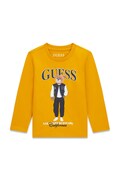 Guess longsleeve dziecięcy bawełniany żółty N6BI04 K5854