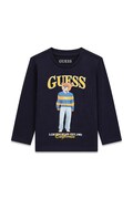 Guess longsleeve dziecięcy bawełniany granatowy N6BI04 K5854