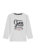 Guess longsleeve dziecięcy bawełniany biały N6BI02 K5851