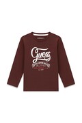 Guess longsleeve dziecięcy bawełniany brązowy N6BI02 K5851