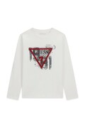 Guess longsleeve dziecięcy bawełniany biały L6BI21 K5747