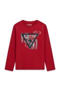 Guess longsleeve dziecięcy bawełniany czerwony L6BI21 K5747