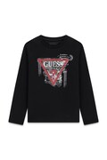Guess longsleeve dziecięcy bawełniany czarny L6BI21 K5747