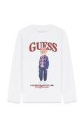 Guess longsleeve dziecięcy bawełniany biały L6BI11 K5732