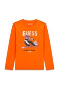 Guess longsleeve dziecięcy bawełniany pomarańczowy L6BI11 K5732