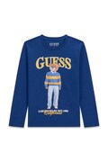Guess longsleeve dziecięcy bawełniany niebieski L6BI11 K5732