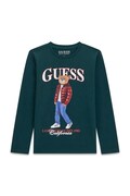 Guess longsleeve dziecięcy bawełniany zielony L6BI11 K5732