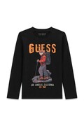 Guess longsleeve dziecięcy bawełniany czarny L6BI11 K5732