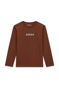 Guess tričko s dlhým rukávom detské bavlnené hnedé L6BI01 K5722