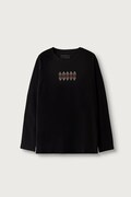 Guess tričko s dlhým rukávom detské bavlnené čierne L6BI01 K5722