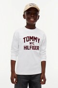 Tommy Hilfiger longsleeve dziecięcy bawełniany biały KB0KB10642