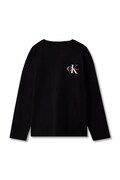 Calvin Klein Jeans longsleeve dziecięcy bawełniany czarny LVCKTJA17U