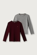 Tommy Hilfiger longsleeve dziecięcy bawełniany bordowy UB0UB00309