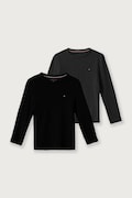 Tommy Hilfiger longsleeve dziecięcy bawełniany czarny UB0UB00309