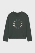 Mayoral longsleeve dziecięcy bawełniany zielony 7043