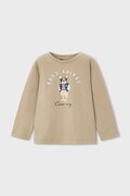 Mayoral longsleeve dziecięcy bawełniany beżowy 4021