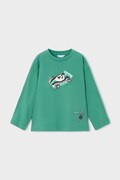 Mayoral longsleeve dziecięcy bawełniany zielony 4009