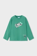 Mayoral longsleeve dziecięcy bawełniany zielony 4009